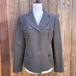 Vintage 1990s Evan Picone Hazel Green Blazer women's size small 4 petite
